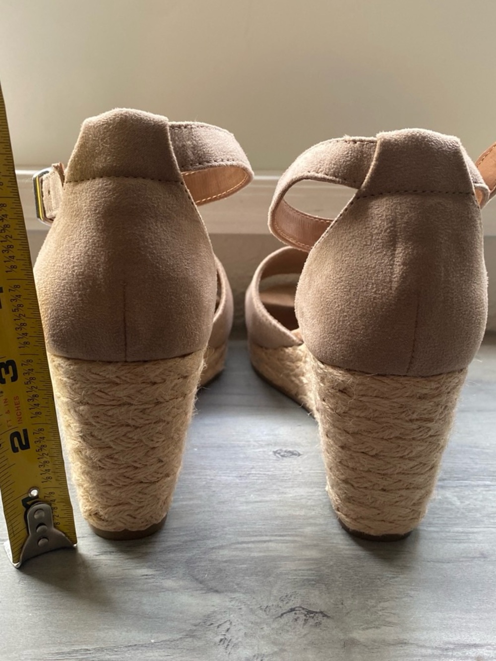 Style & Co. Beige Espadrille Wedge Sandals with Ankle Strap - Picture 4 of 6